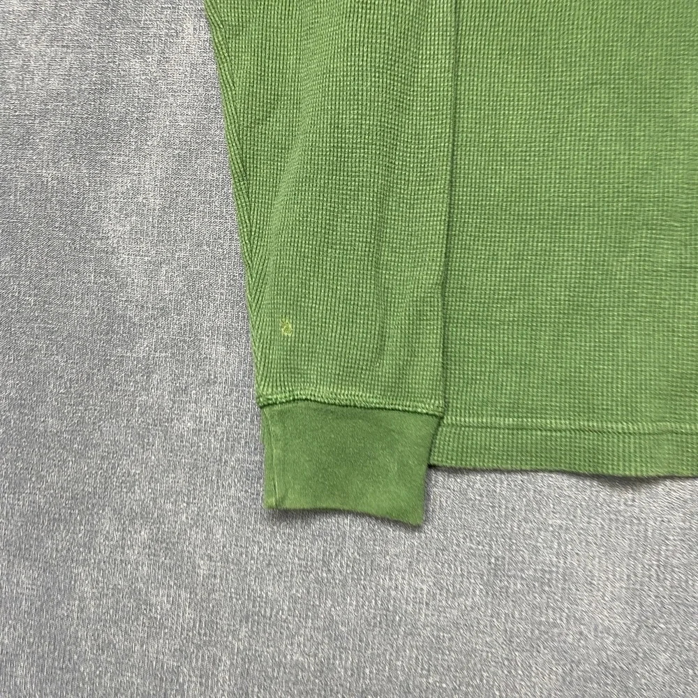 Gap Heavyweight Thermal T Shirt Boys Small Green Long Sleeve Crew Neck Casual